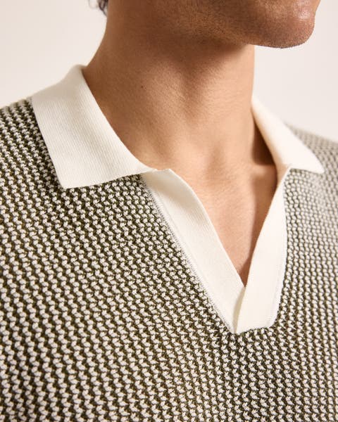 Horton Crochet Tailored Chevron Crochet Polo