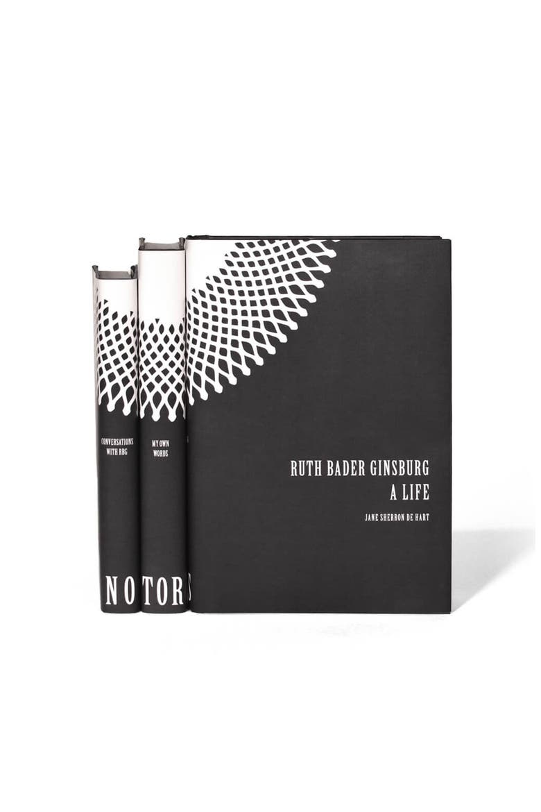 Ruth Bader Ginsburg Book Set, Alternate, color, Black and White