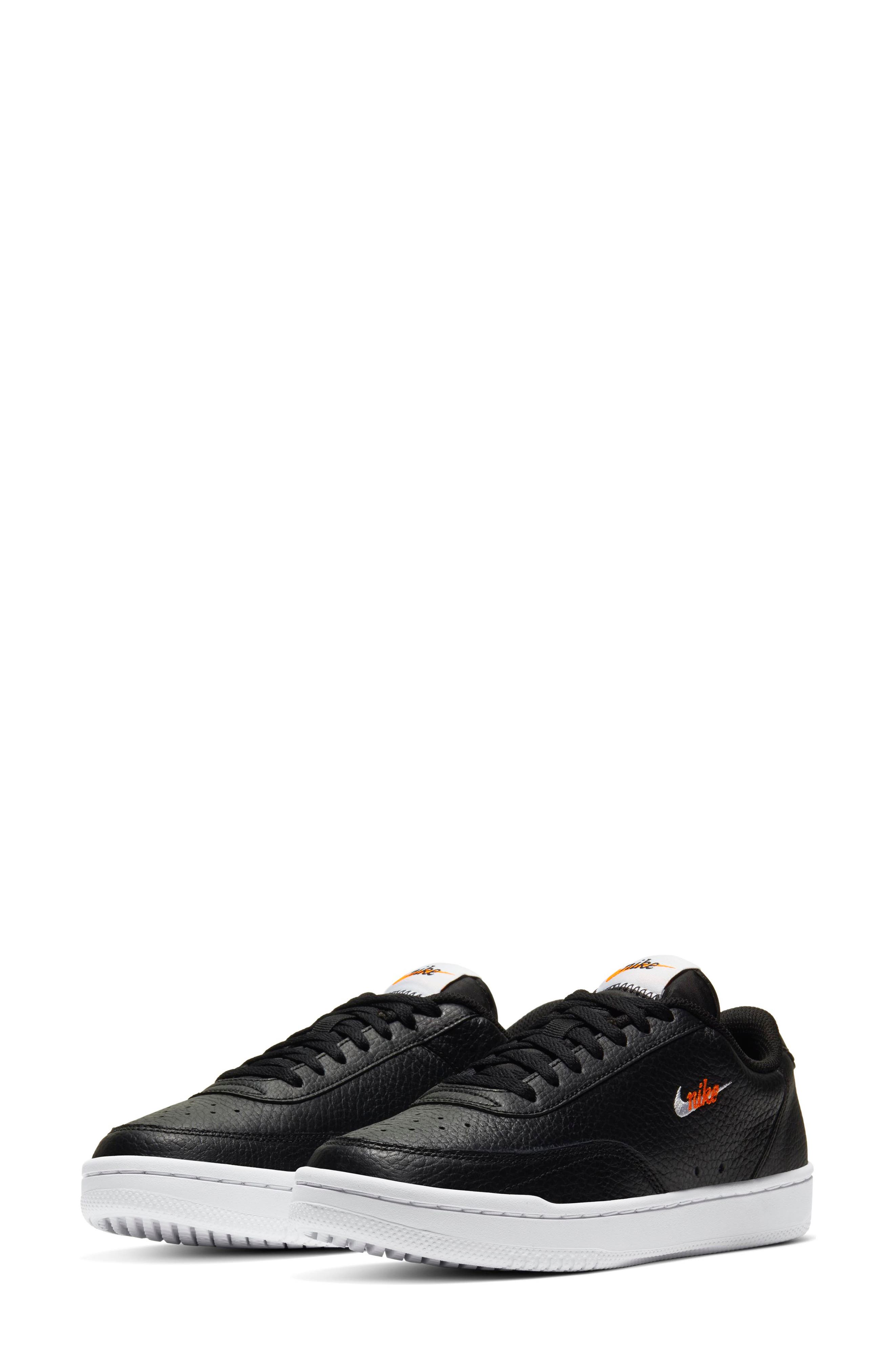 Court Vintage Premium Sneaker, Main, color, BLACK/ WHITE/ TOTAL ORANGE