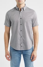 Johnston & Murphy Logan Print Short Sleeve Button-Up Shirt