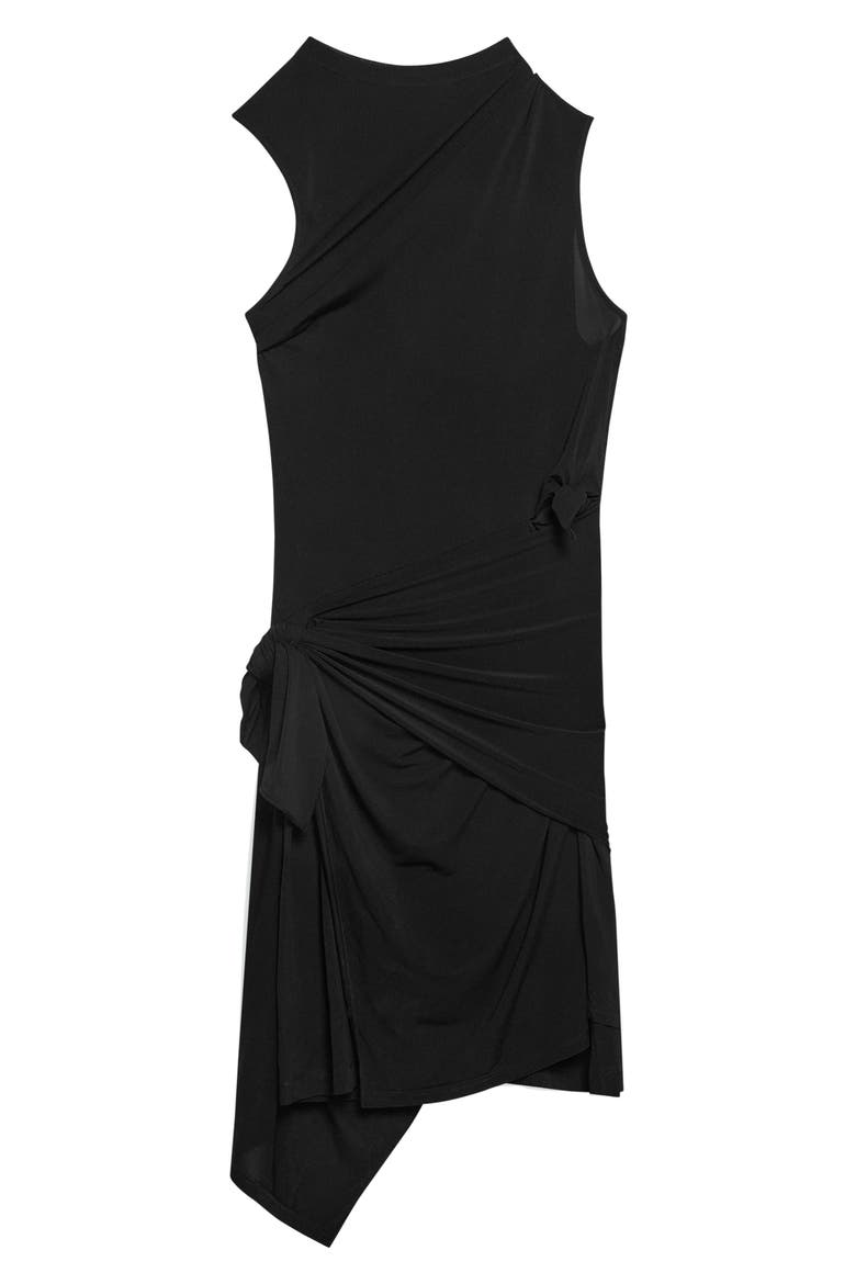 Side Knot Sleeveless Dress, Alternate, color, BLACK