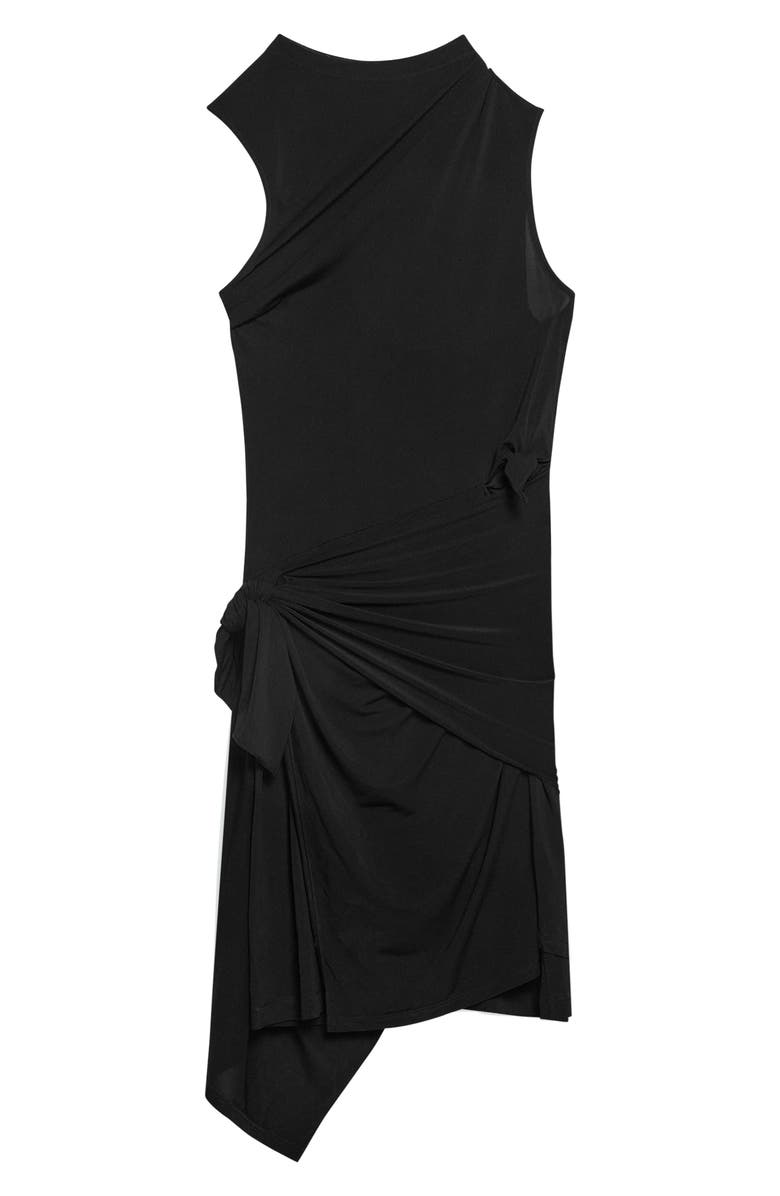Helmut Lang Side Knot Sleeveless Dress, Alternate, color, Black