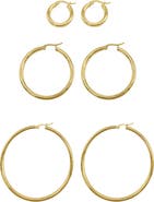 Adornia Water Resistant Hoop Earrings Set