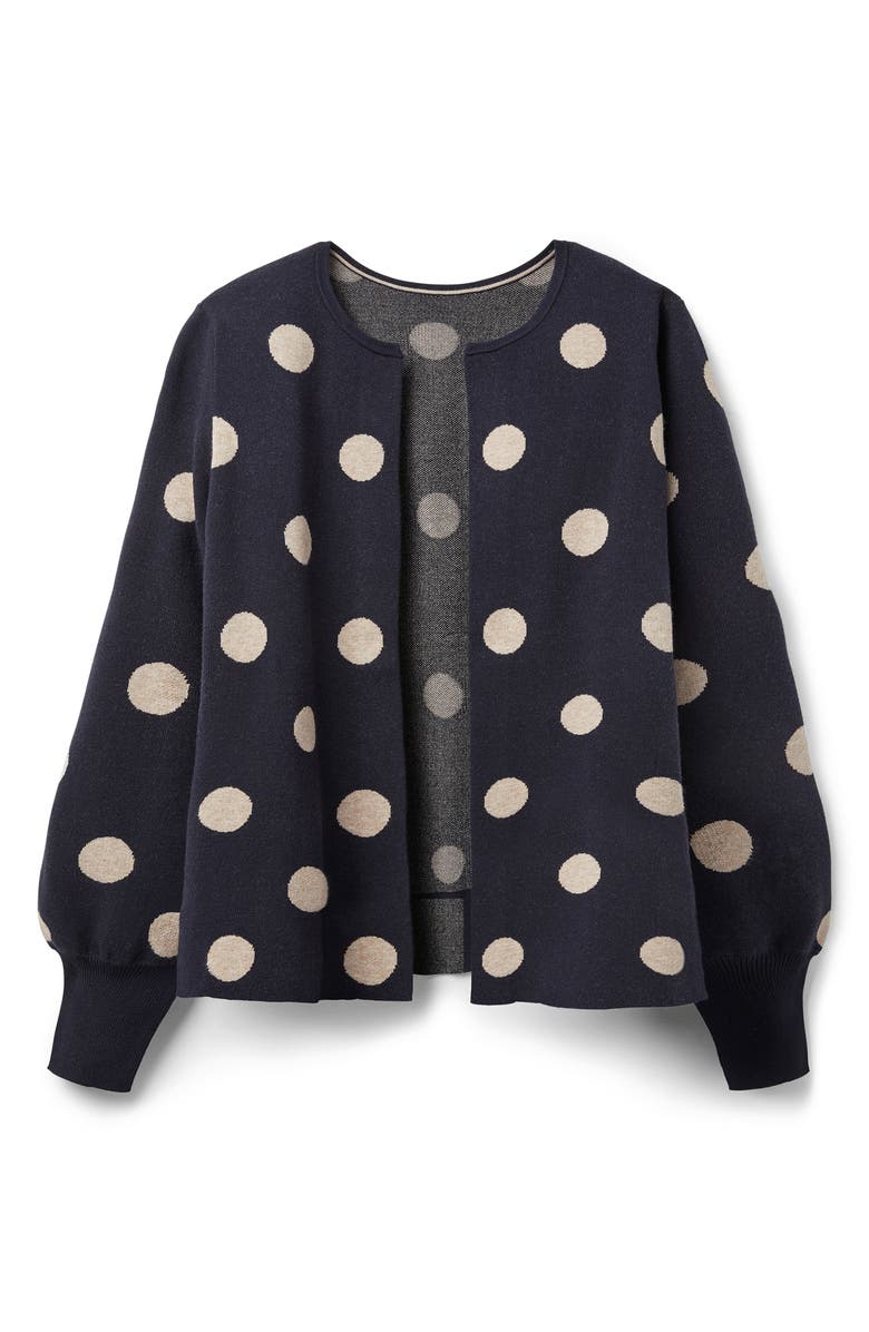 Boden Berkshire Polka Dot Cardigan, Alternate, color,