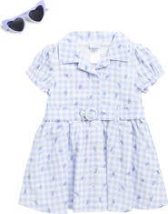 Draper James Belted Shirtdress & Sunglasses Set