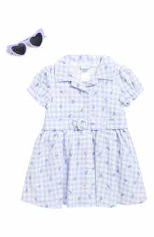 Draper James Belted Shirtdress & Sunglasses Set