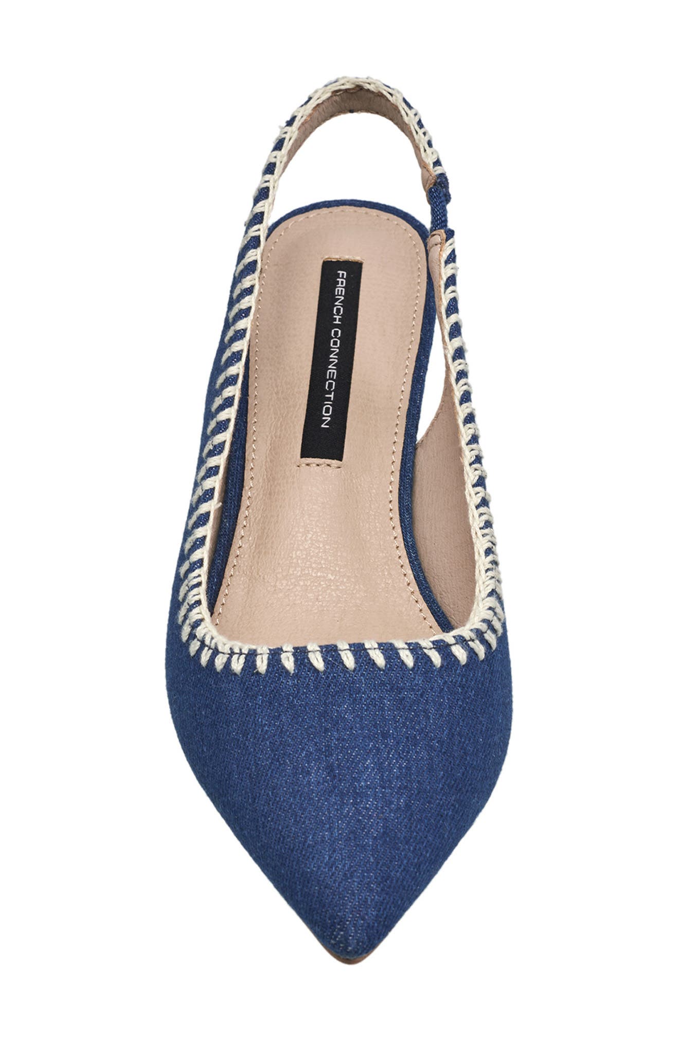 French Connection Quinn Slingback Pump, Alternate, color, Denim