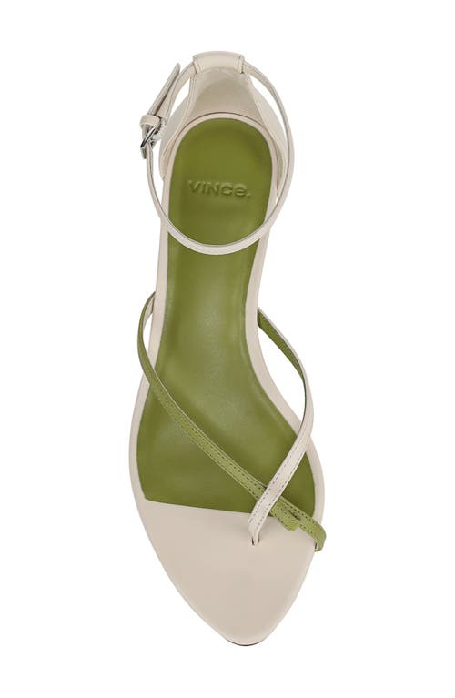 Vince Siri Ankle Strap Kitten Heel Sandal In Flax/herb