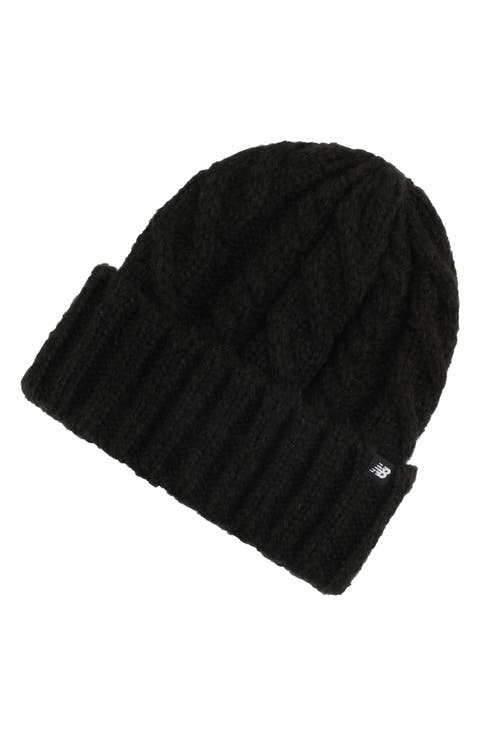 Tag Cable Knit Beanie