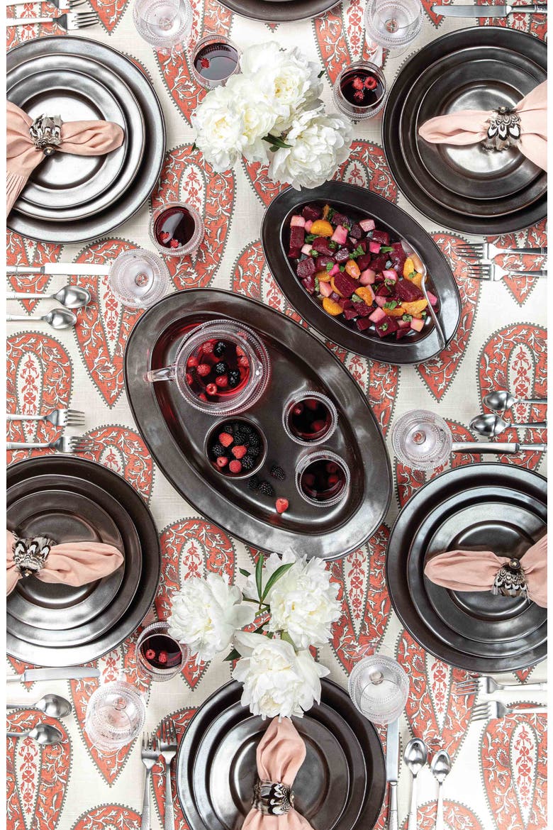 Pewter Stoneware 4-Piece Dinnerware Place Setting, Alternate, color, PEWTER