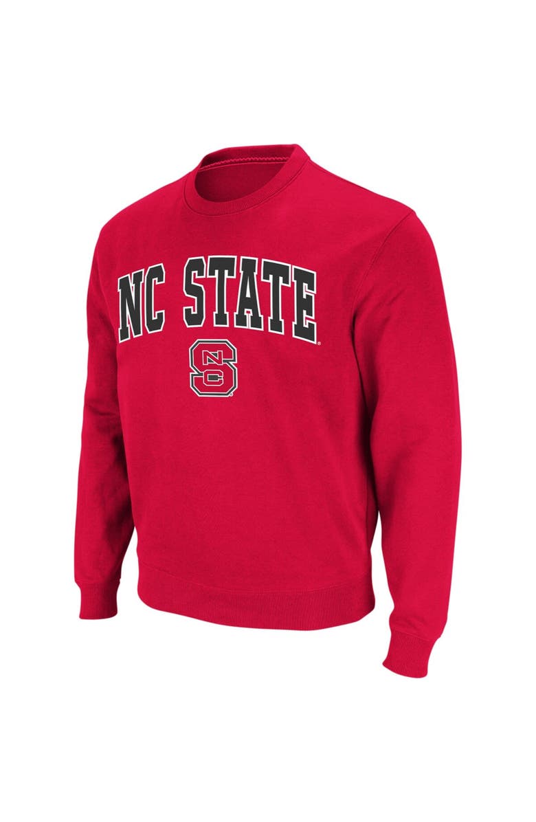 COLOSSEUM Men's Colosseum Red NC State Wolfpack Arch & Logo Crew Neck Sweatshirt, Alternate, color, Red