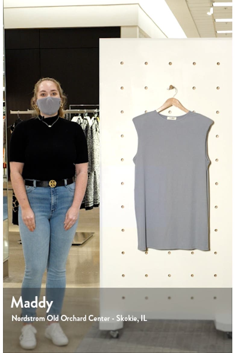 Gabriella Shoulder Pad Sleeveless T-Shirt Dress video