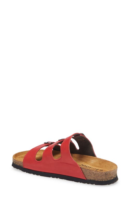 Naot Austin Water Repellent Slide Sandal In Kiss Red Leather