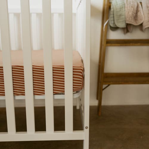 Parker Baby Co. Crib Sheets In Clay Stripe