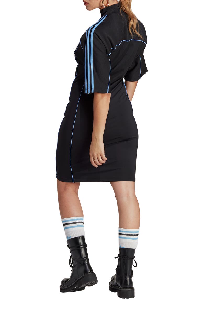 adidas Originals Fitted Mock Neck Dress, Alternate, color, 