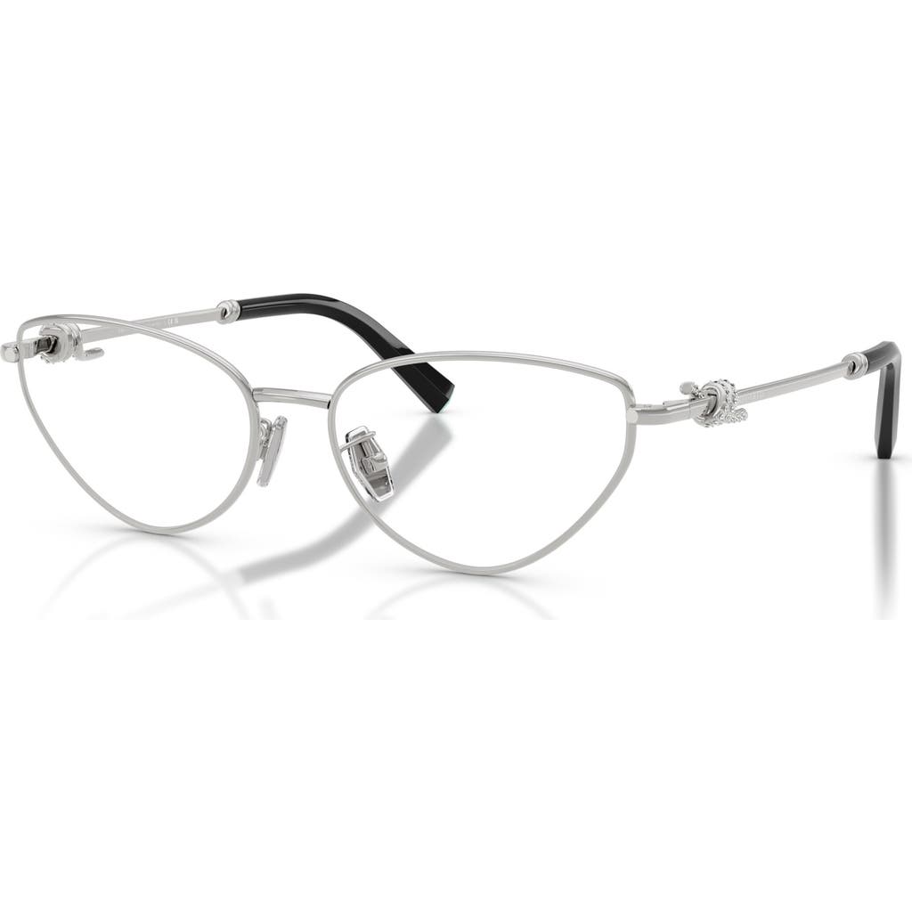 Tiffany & Co . 56mm Cat Eye Optical Glasses In Gray