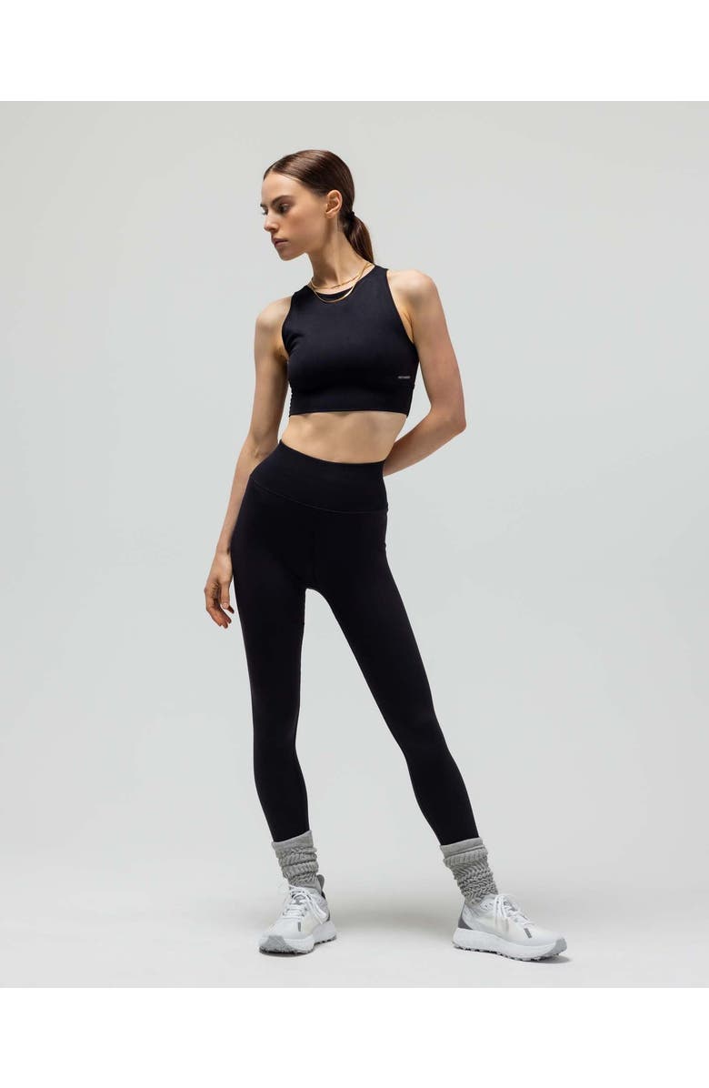 Reformer The Jersey Keyhole Sports Bra W/Fused Waist Band, Alternate, color, Black