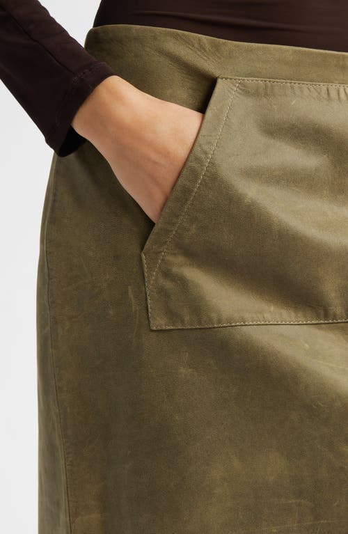 Paloma Wool Stacks Leather Skirt In Green