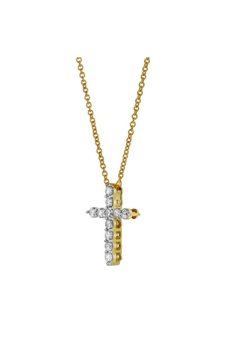 Classic Divine Cross Diamond Pendant in 10K Yellow Gold, Alternate, color, 10K Yellow Gold