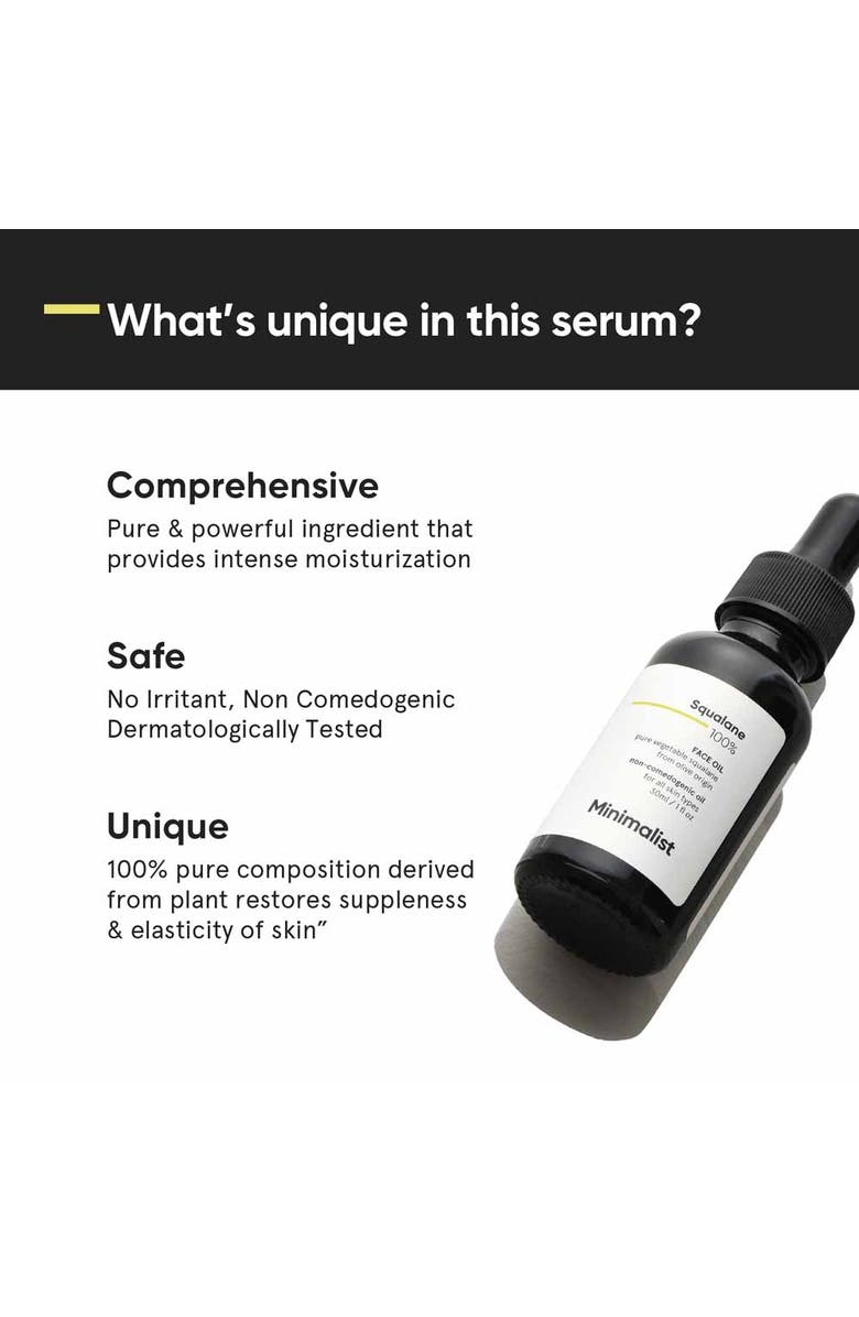 Minimalist Squalane 100% Face Oil, Alternate, color,