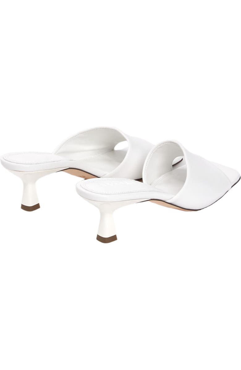 SANDRO Smooth leather heeled mules, Alternate, color, White