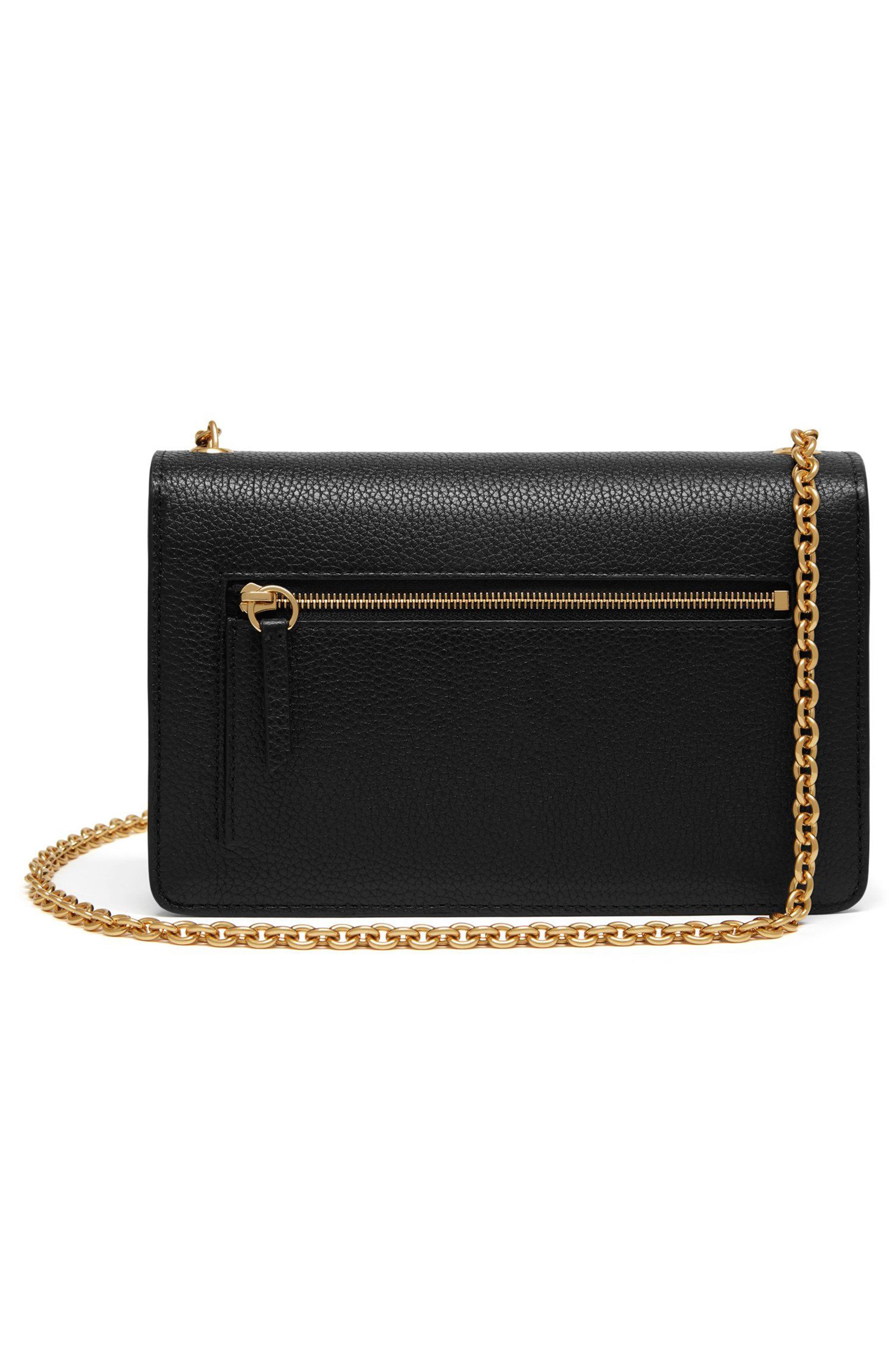 Mulberry Small Darley Leather Clutch, Alternate, color, Black