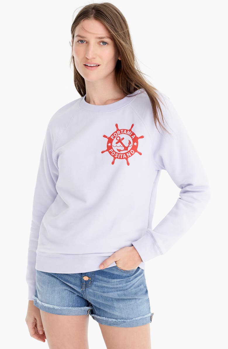 J.Crew Portami a Positano Raglan Sweatshirt, Alternate, color,