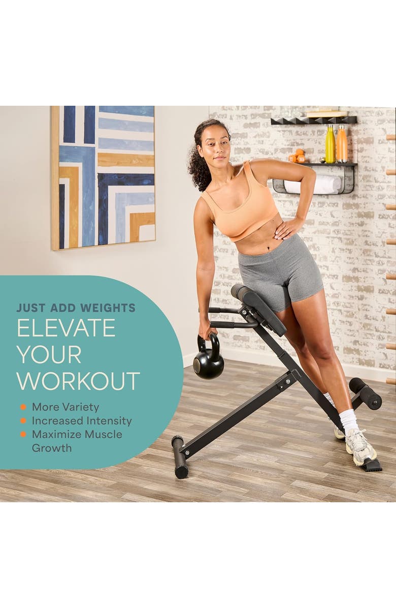 Lifepro Sculpt Trainer Roman Chair leg extension machine for Home Gym, Alternate, color, Black Lite