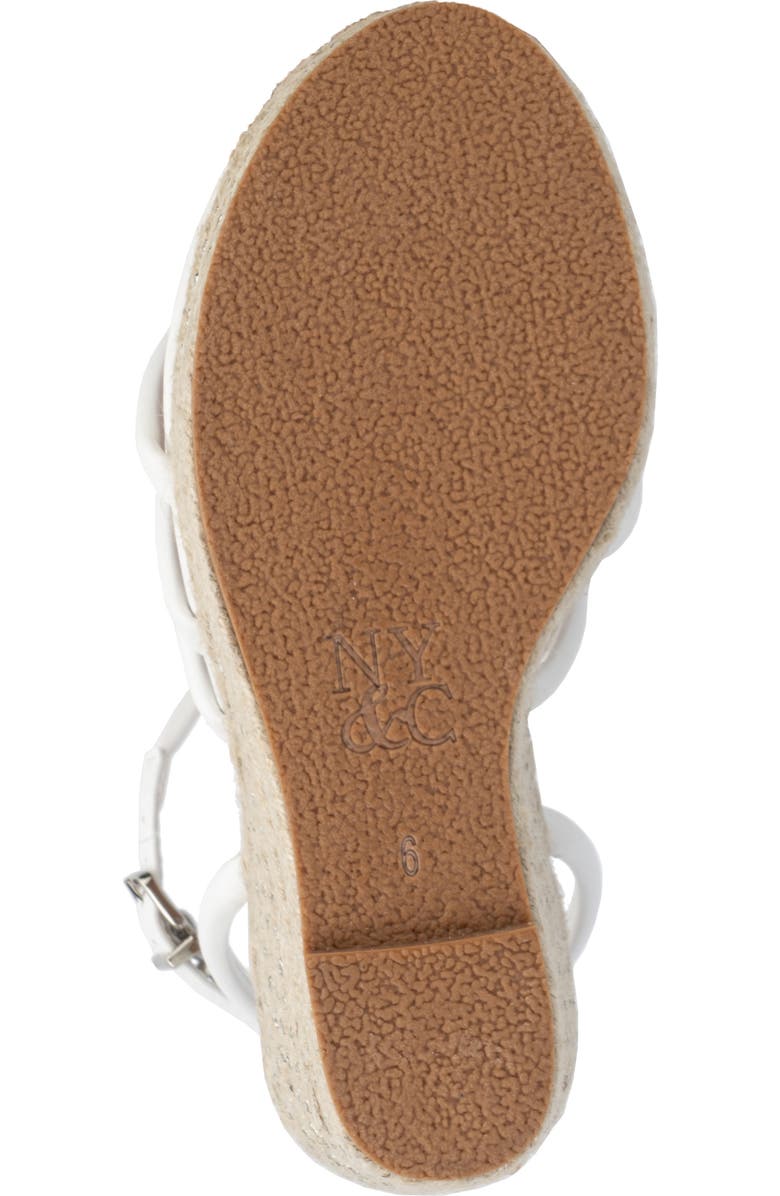 NEW YORK AND COMPANY Electra Platform Wedge Espadrille Sandal, Alternate, color, White