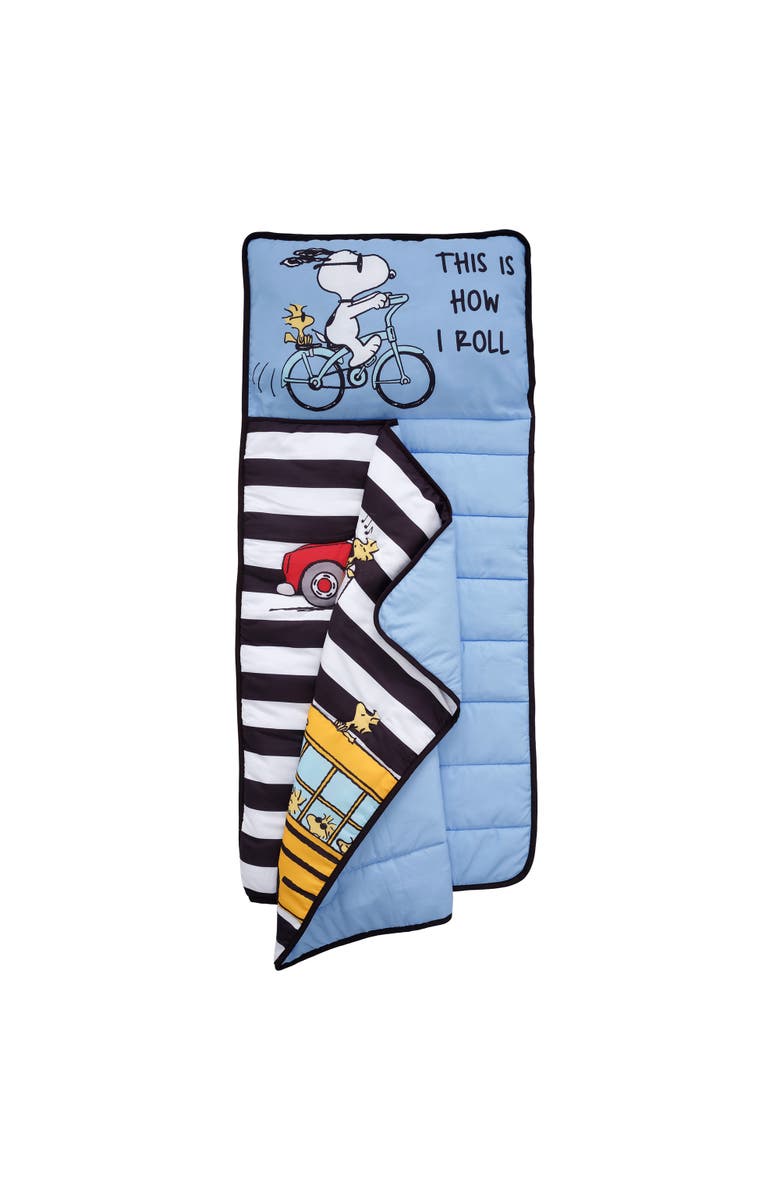 Bedtime Originals Snoopy & Woodstock Peanuts Transportation Toddler Nap Mat, Alternate, color, Blue