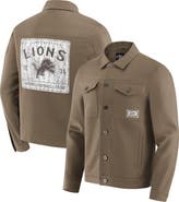 Darius Rucker Collection by Fanatics Men's NFL x Darius Rucker Collection by Fanatics Tan Detroit Lions Trucker Full-Button Jacket