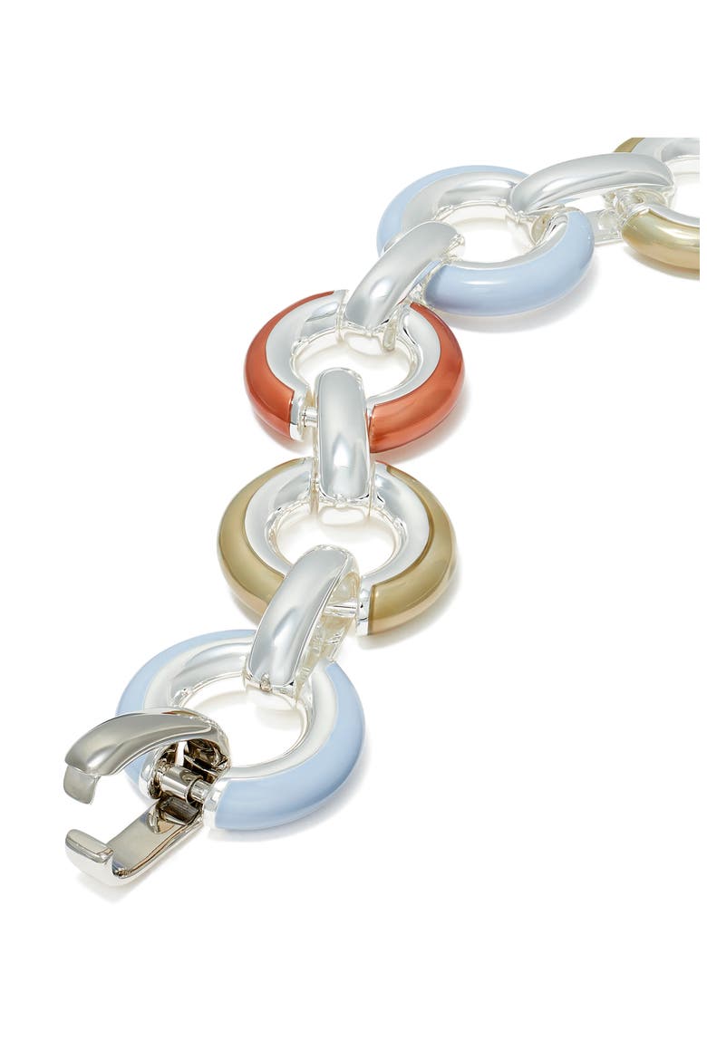 Donut Link Bracelet, Alternate, color, LIGHT SILVER / MULTI