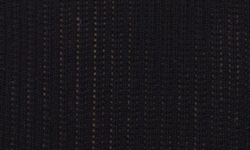 Cece Contrast Trim Pointelle Cotton Polo Sweater In Black