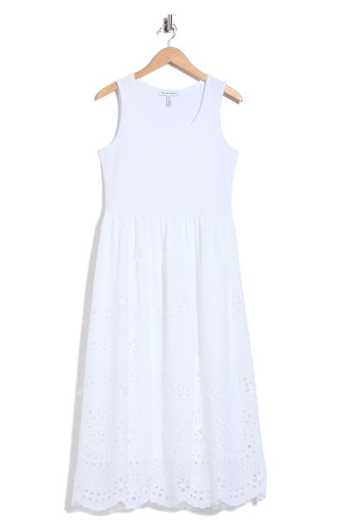 Eyelet Embroidered Twofer Dress