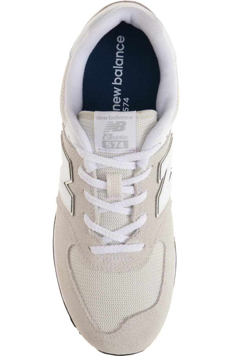 New Balance Kids' 574 Sneaker, Alternate, color, Nimbus Cloud/ Nb 103 White