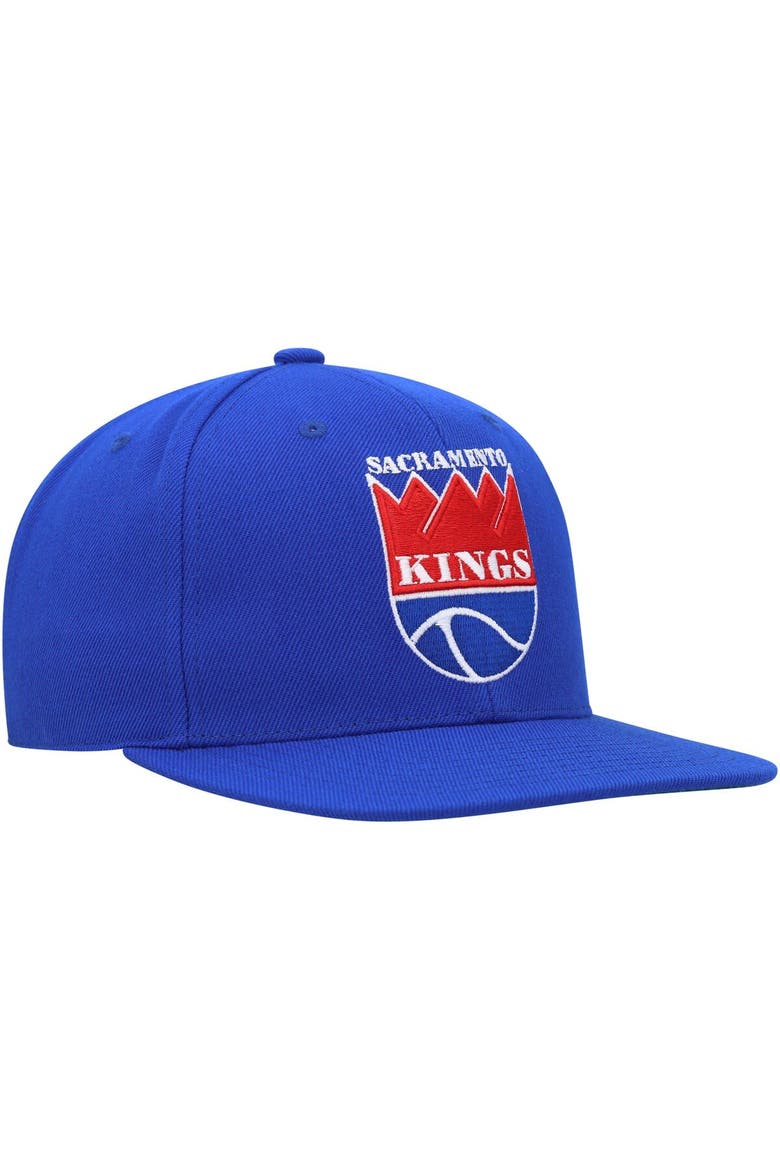 Men's Mitchell & Ness Blue Sacramento Kings Hardwood Classics MVP Team Ground 2.0 Fitted Hat, Alternate, color, Blue