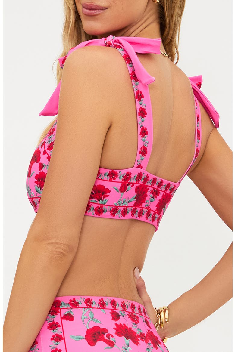 Avalon Floral Bikini Top, Alternate, color, REDWOOD FLORAL