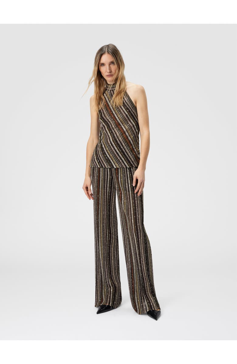 Missoni Halter Top In Herringbone Stripe Knit, Alternate, color, Multicoloured