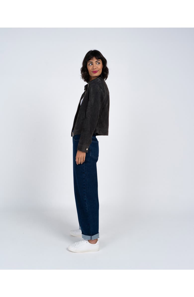 Kettlewell Harper Suede Bomber Jacket, Alternate, color, Shadow Grey