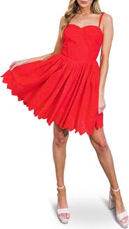 FLYING TOMATO Eyelet Minidress