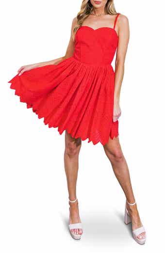 FLYING TOMATO Eyelet Minidress