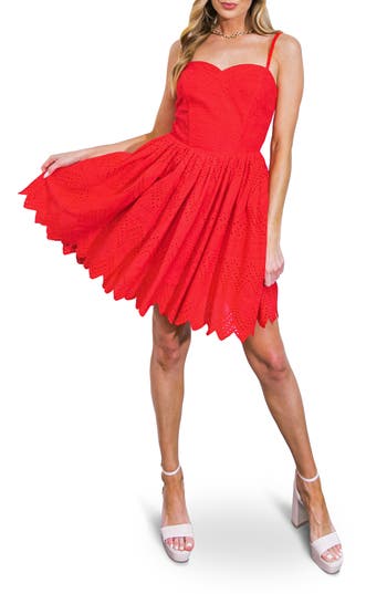 Flying Tomato Eyelet Minidress