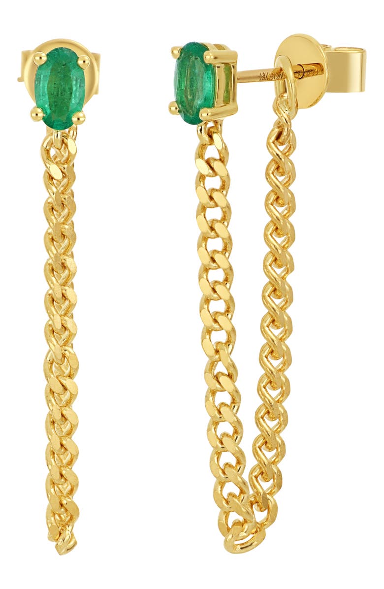 Bony Levy El Mar Emerald Drop Earrings, Main, color,