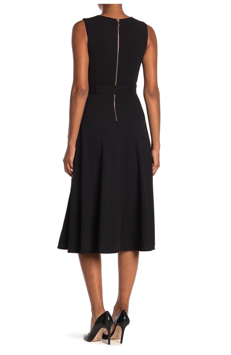 Calvin Klein Belted Sleeveless Midi Dress, Alternate, color, 