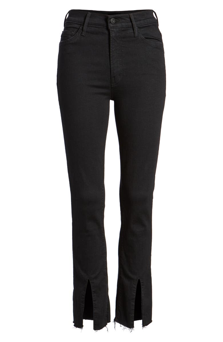 MOTHER The Insider High Waist Slit Ankle Bootcut Jeans, Alternate, color,