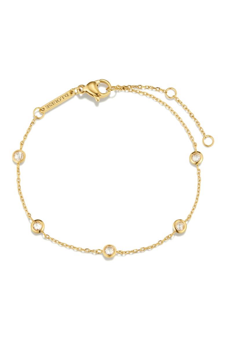 Multi Stone Chain Bracelet, Main, color, GOLD