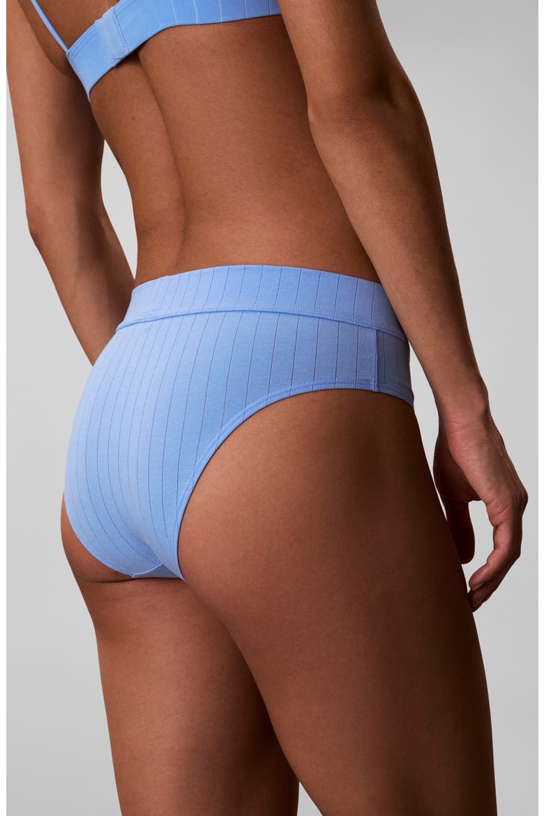 Heritage Classic Cotton Rib Bikini, Alternate, color, BLUE DESCENT
