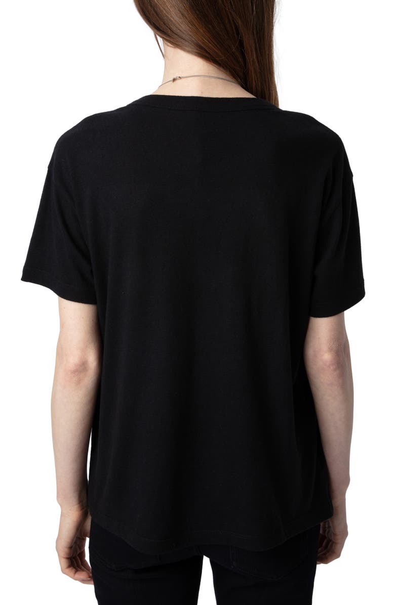 Zadig & Voltaire Marta Diamante Wings T-Shirt, Alternate, color,