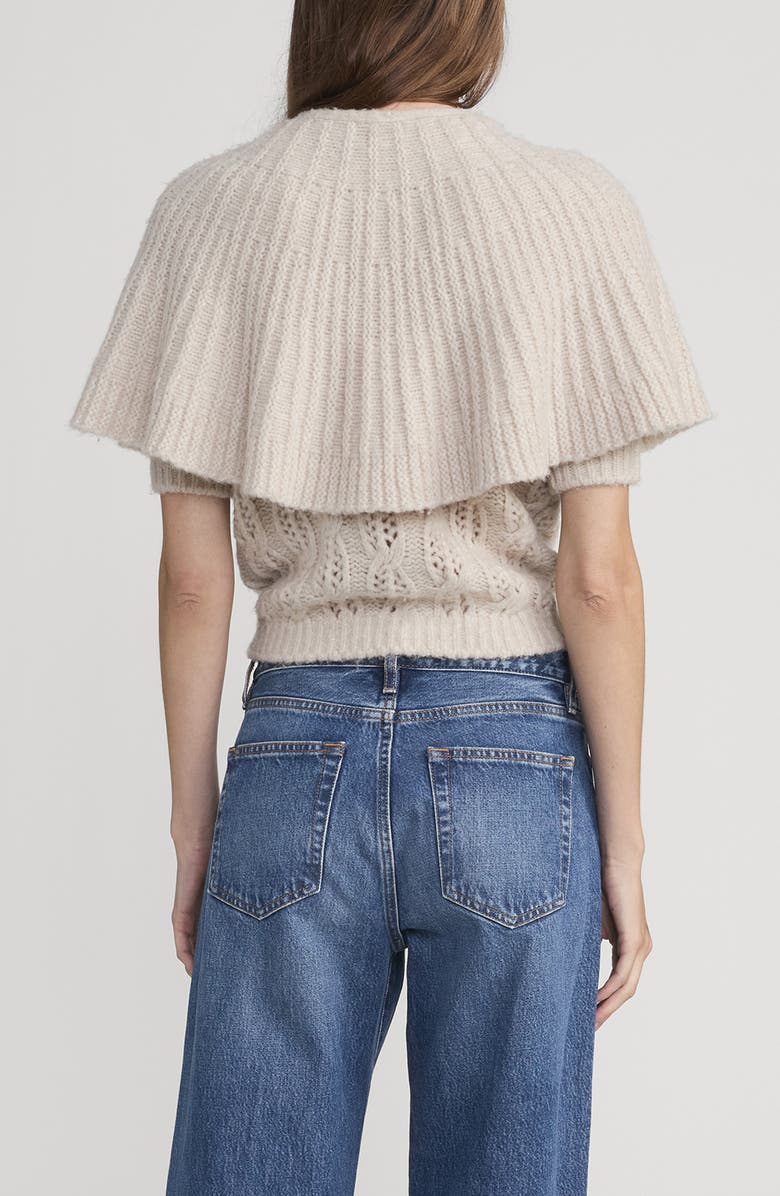 FRAME The Cape Merino Wool Blend Cardigan, Alternate, color, Fawn