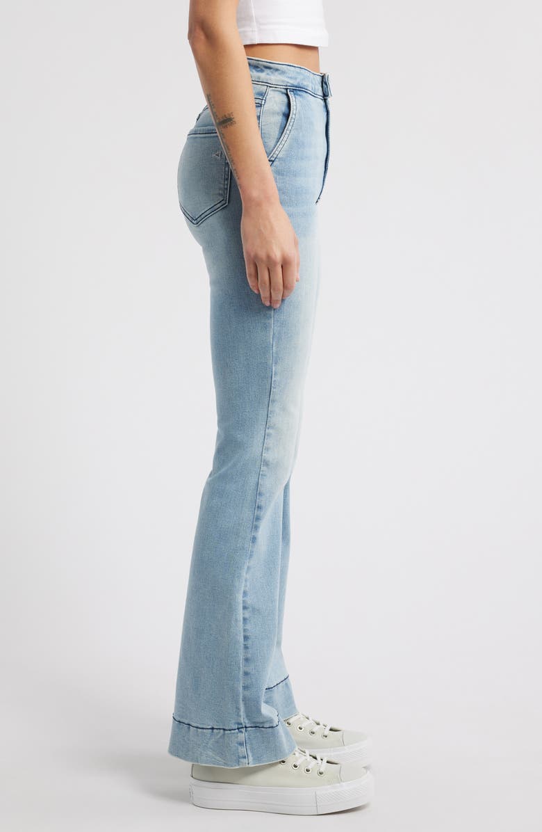 HIDDEN JEANS High Waist Flare Jeans, Alternate, color, Light Wash